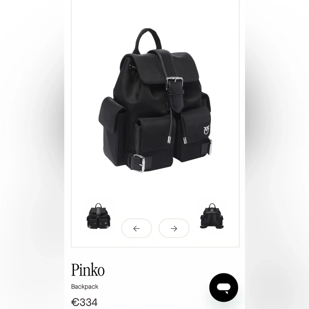 Pinko Black Backpack with Logo